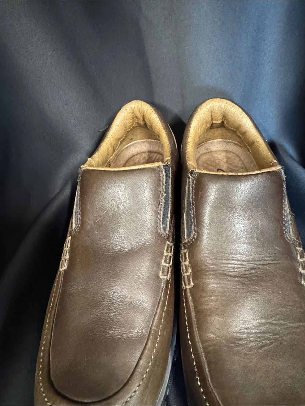 Cabela's Men's Dark Brown Slip-On Leather Loafers
